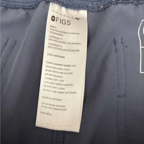 Figs grey scrub Zamora joggers with Elastic Waistband and Tapered Ankles - Picture 2 of 3